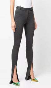 DARK GREY Slit TIGHT TROUSER
